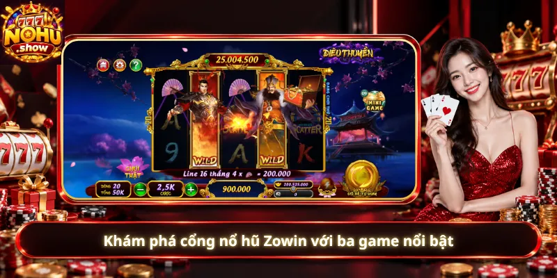 Khám phá cổng nổ hũ Zowin với ba game nổi bật