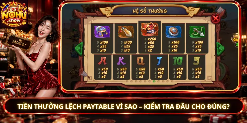 Tiền Thưởng Lệch Paytable Vì Sao – Kiểm Tra Đâu Cho Đúng?